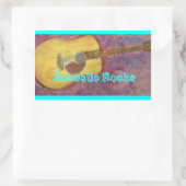 akoestische raketten rechthoekige sticker (Tas)