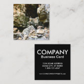 akoestische rotsrokken vierkante visitekaartje (Voorkant / Achterkant)