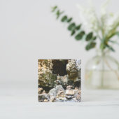 akoestische rotsrokken vierkante visitekaartje (Staand voorkant)