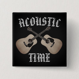 AKOESTISCHE TIJD VIERKANTE BUTTON 5,1 CM