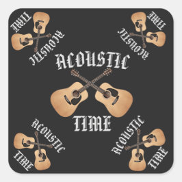 AKOESTISCHE TIJD VIERKANTE STICKER