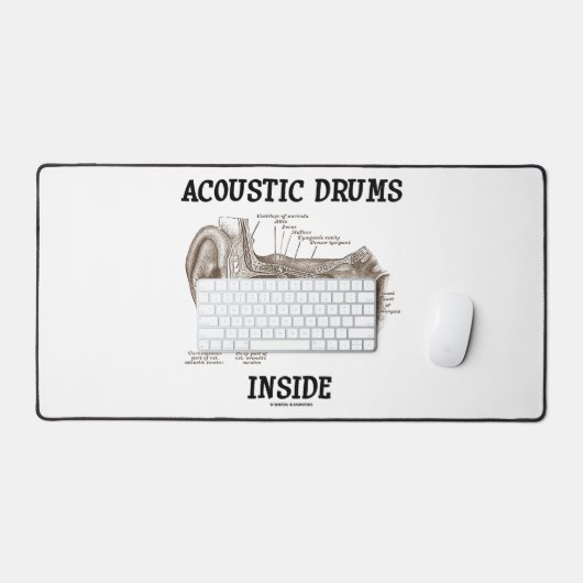 Akoestische trommels in de anatomie van het mensel bureaumat (Keyboard & Muis)