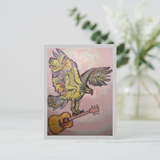 Akoestische viviviaviken (rock & roll) briefkaart (Staand voorkant)