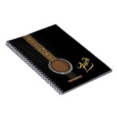 Akoestische zwarte gitaar notitieboek (Rechterzijde)