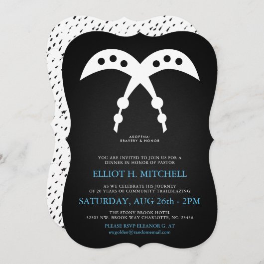 AKOFENA | Symbool Adinkra Courage en Valor Kaart (Voorkant / Achterkant)