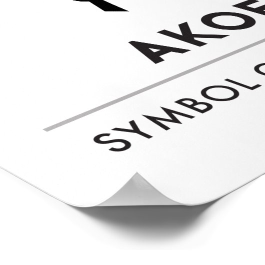 AKOFENA | Symbool Adinkra Courage en Valor Poster (Hoek)