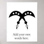 AKOFENA | Symbool Adinkra Courage en Valor Poster (Voorkant)
