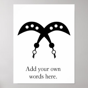 AKOFENA   Symbool Adinkra Courage en Valor Poster