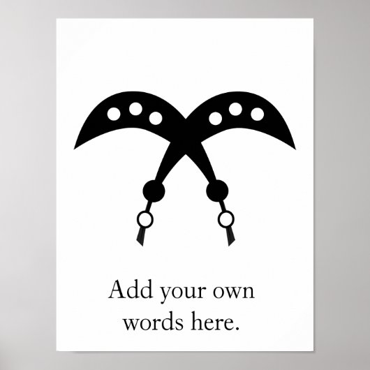 AKOFENA | Symbool Adinkra Courage en Valor Poster (Voorkant)