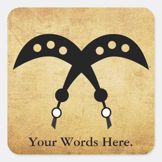 AKOFENA | Symbool Adinkra Courage en Valor Vierkante Sticker (Voorkant)