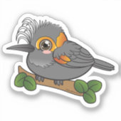 Akohekohe Hawaii Forest Bird Sticker (Voorkant)