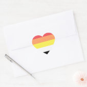 Akoiseksueel Akoiromantisch Trots Hart Sticker (Envelop)