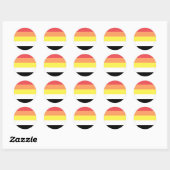 Akoisexual Akoiromantic Pride Flag Ronde Sticker (Vel)