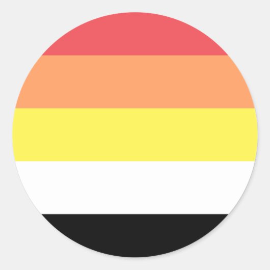 Akoisexual Akoiromantic Pride Flag Ronde Sticker (Voorkant)