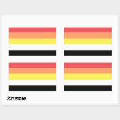 Akoisexual Akoiromantic Pride Rechthoekige Sticker (Vel)