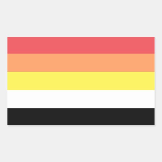 Akoisexual Akoiromantic Pride Rechthoekige Sticker (Voorkant)
