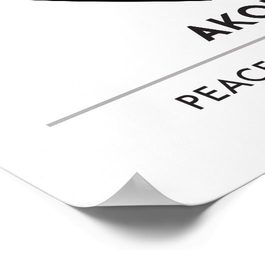 Akoma | Symbool voor patiënt- en tolerantiewit Poster (Hoek)