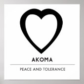Akoma | Symbool voor patiënt- en tolerantiewit Poster (Voorkant)
