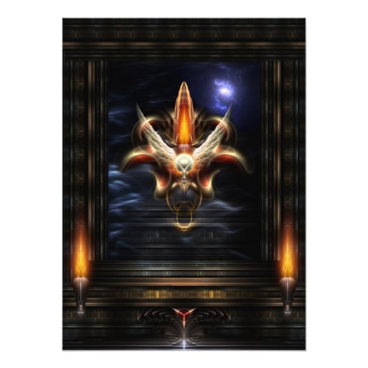 Akrellian Torch Fire Portret Foto Uitbreiding Foto Afdruk (Voorkant)