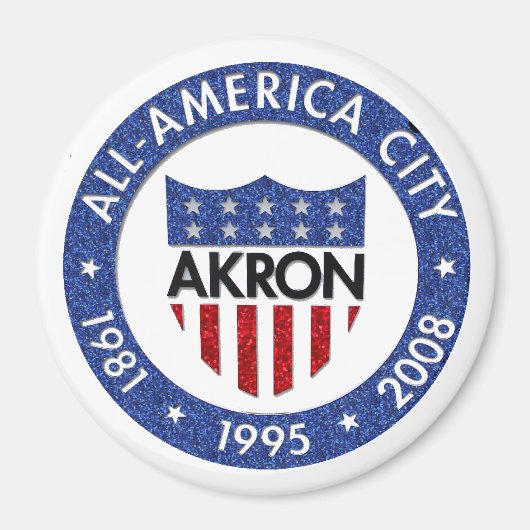 Akron all America City Magnet (Voorkant)