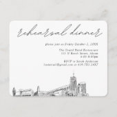 Akron Bruiloft Elegant repetitie diner Informatiekaartje (Voorkant)