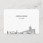 Akron Bruiloft Traditionele RSVP Maaltijden Opties Informatiekaartje (Achterkant)