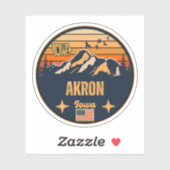 Akron, Iowa, Verenigde Staten Sticker (Vel)