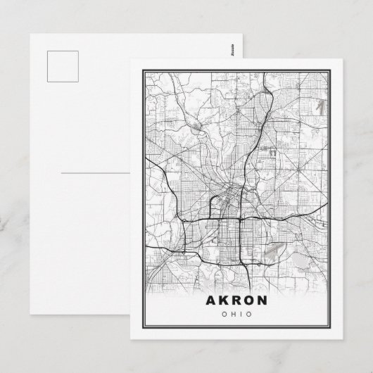 Akron Map Feestdagenkaart (Voorkant / Achterkant)