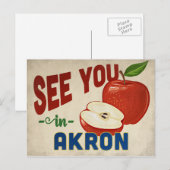 Akron Ohio Apple - Vintage Travel Briefkaart (Voorkant / Achterkant)