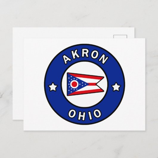 Akron Ohio Briefkaart (Voorkant / Achterkant)