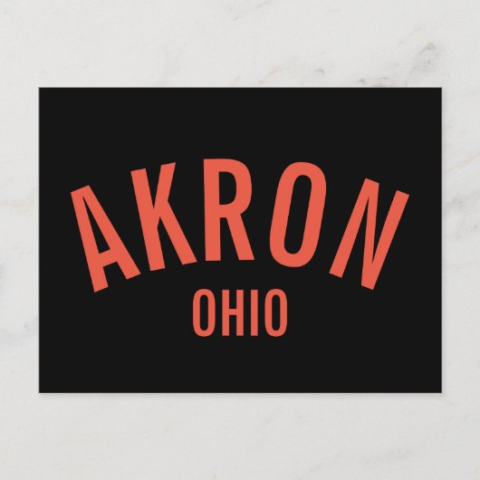 Akron, Ohio Briefkaart (Voorkant)