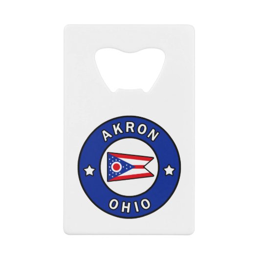 Akron Ohio Creditkaart Flessenopener (Voorkant)