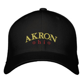 Akron Ohio Geborduurde Ballcap Pet