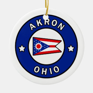 Akron Ohio Keramisch Ornament