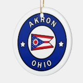 Akron Ohio Keramisch Ornament (Links)