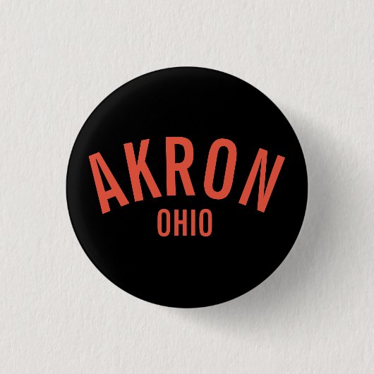 Akron, Ohio Magnet Ronde Button 3,2 Cm (Voorkant)