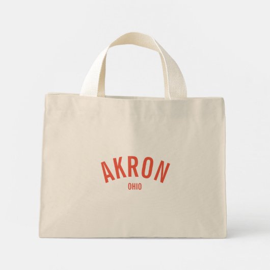 Akron, Ohio Mini Tote Bag (Achterkant)