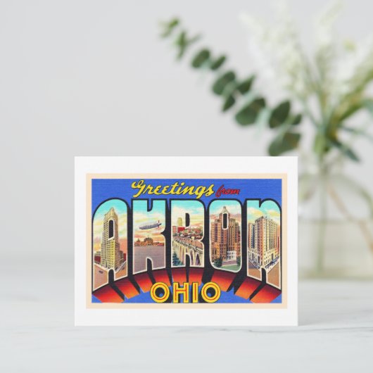Akron Ohio OH  groot Briefkaart (Staand voorkant)