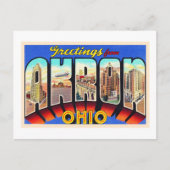 Akron Ohio OH groot Briefkaart (Voorkant)