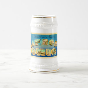 Akron Ohio OH Old Vintage Travel Souvenir Bierpul