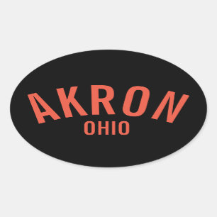 Akron, Ohio Ovale Sticker