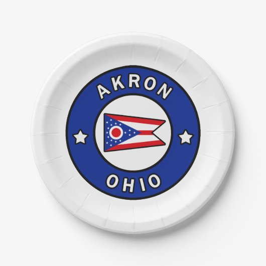 Akron Ohio Papieren Bordje (Voorkant)