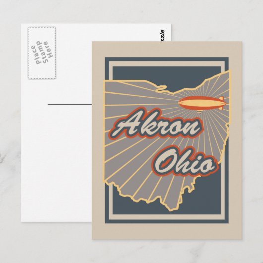 Akron, Ohio Postcard - Travel Postcard v2 Briefkaart (Voorkant / Achterkant)