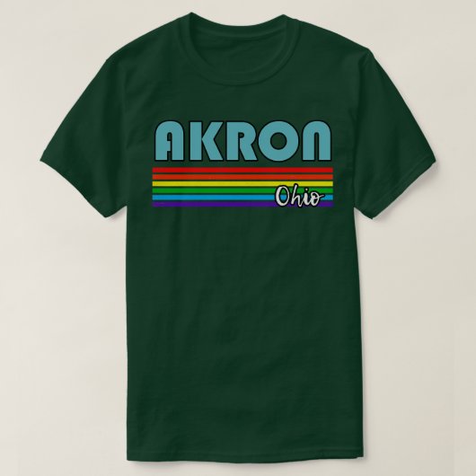 Akron Ohio Pride Akron LGBT Gift LGBTQ Supporter T-shirt (Design voorkant)