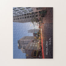 Akron, Ohio Puzzle met Gift Box