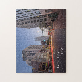 Akron, Ohio Puzzle met Gift Box Legpuzzel