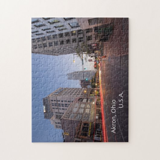 Akron, Ohio Puzzle met Gift Box Legpuzzel (Verticaal)