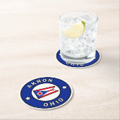 Akron Ohio Ronde Kartonnen Onderzetter (Insitu)