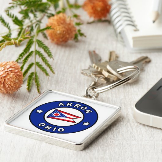 Akron Ohio Sleutelhanger (Zijkant)