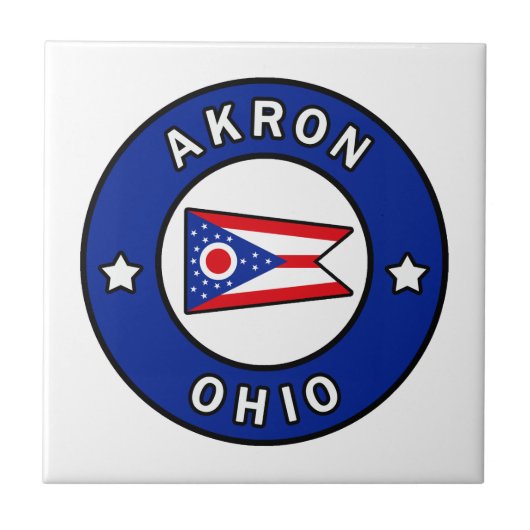 Akron Ohio Tegeltje (Voorkant)